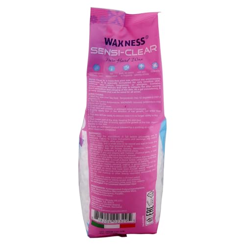 Waxness Sensi Clear Pure Hard Wax Beads 4.4 lb (2 kg) ? Rosin-Free Stripless Clear Hard Wax with Neuro-Active Comfort Complex for Face & Body ? Made in Italy