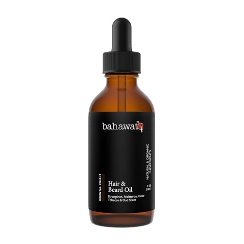 BAHAWAT Beard Oil -Premium Beard Oil Conditioner & Softener - Tobacco Oud scent- Eliminates Beard Itch, Promote a Healthy, Full Beard, Natural Ingredients, 2 ounce.