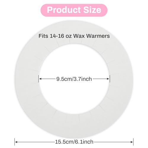 Wax Collars for Wax Pot - 50PCS Disposable Coated Paper Protective Clean Collar for 14oz Wax Warmer Melting Pot for Hair Removal Women Wax Bath Accessories Esthetician Professional Supplies