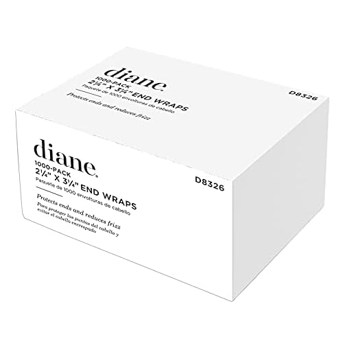 Diane End Wraps for Styling Hair in Salon or at Home 2.25 inch x 3.25 inch, White, 1000 Count(Pack of 1)