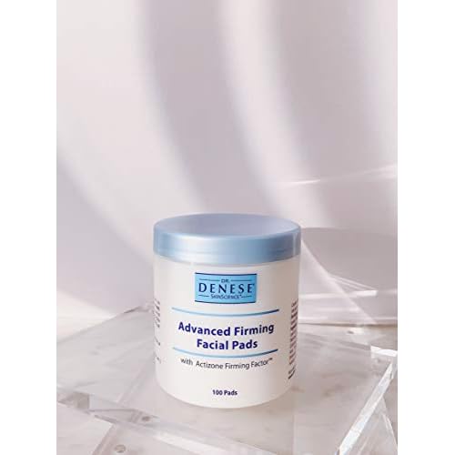 Dr. Denese SkinScience Advanced Firming Facial Pads 100 Count ? Professional Exfoliator with Glycolic Acid, Peptides and Aloe for Smooth Radiant Skin, Refined Pores ? Dermatologist Tested Cruelty Free