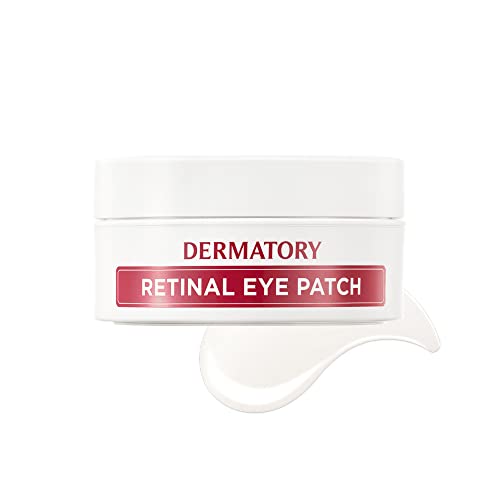 DERMATORY Pro Vita-A Retinal Under Eye Patch (60 sheets) | Reduces Dark Circles & Puffiness, Hydrogel Ampoule, For Fine Lines & Wrinkles, With Retinal, Reallagen, Bakuchiol, Volufiline