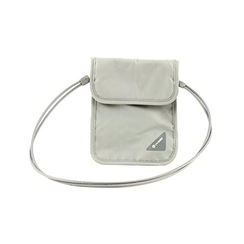 Pacsafe Coversafe X75 Anti-Theft RFID Blocking Neck Pouch, Neutral Grey