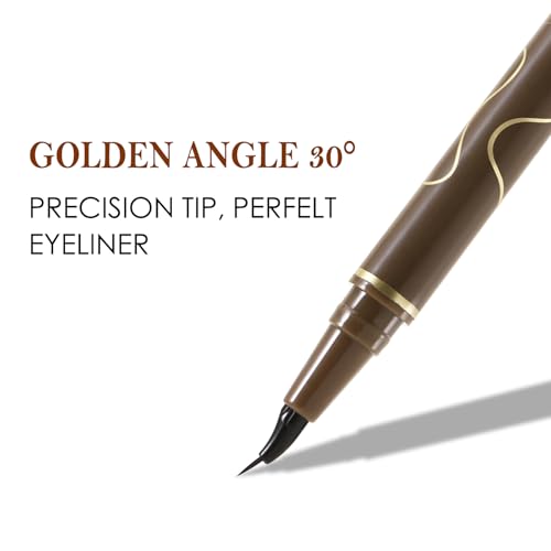 Boobeen Liquid Eyeliner Pen, Matte Eye Liner with Precision CurveTip, Long Lasting Eyeliner Pencil for Bold Eye Makeup, Glides on Smoothly
