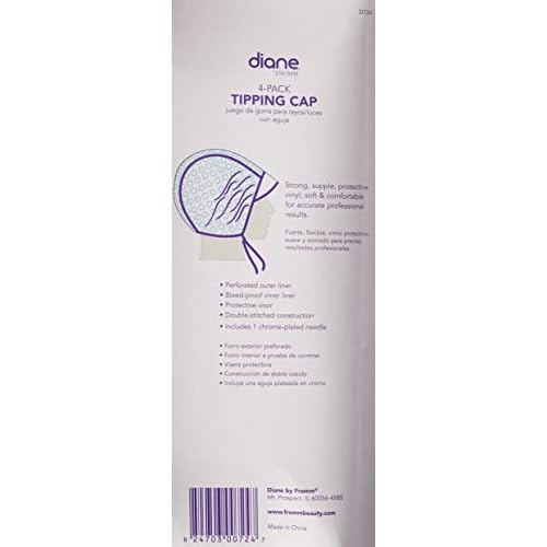 Diane Hair Frosting/Tipping Cap with Hook, Pack of 4