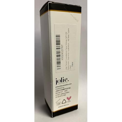 Jolie Tinted Foundation Face Primer SPF 20 Sunscreen, Supreme Hydration - All Skin Types (Fair)