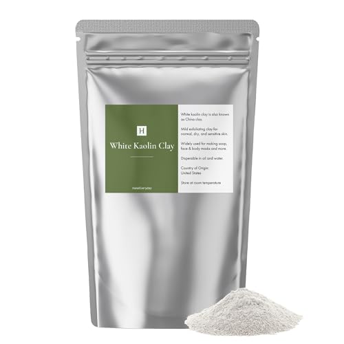 HalalEveryday White Kaolin Clay Powder | 2 pound | Cosmetic Grade | 100% Natural | DIY Facial Mask for Spa | Cleans & Detoxifies Skin | Evens out Skin Tone | Soap Making & Bath Bombs