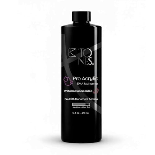 TONES Monomer Acrylic Nail Liquid - Professional-Grade Nail Monomer Liquid for Acrylic Nail Powder - MMA-Free Acrylic Monomer Liquid - (16 Fl Oz, Watermelon)