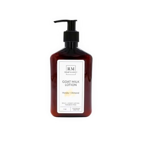Goat Milk Lotion, Honey Almond Fragrance, Hydrating Lotion for Men & Women With Nourishing Goat Milk, Shea Butter, Sunflower Oil & Aloe, Packed With Vitamin A, E & Selenium, 9 Oz