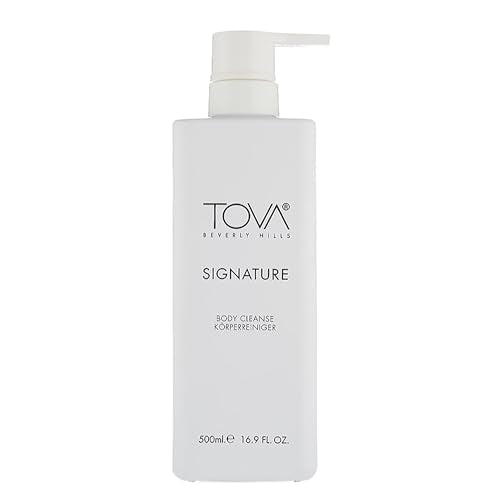 Tova Signature Body Cleanse with Pump ? Moisturizing Fresh & Floral Shower Gel for Women ? Cornflower Sea Fennel ? USA-Made & Cruelty-Free ? 16.9 fl oz