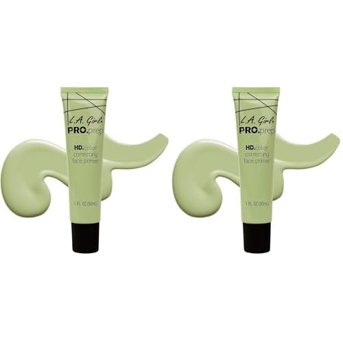 L.A. Girl PRO.Prep Correcting Primer, Green GFP912 (Pack of 2)