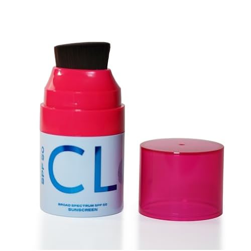 CLOUD SPF 50 Brush on Mineral Lotion Sunscreen. No Messy Hands! Broad Spectrum Protection. Blends in CLEAR! Easy to Apply for Kids & Babies. Reef Safe + Moisturizing. CLEAN formulation.