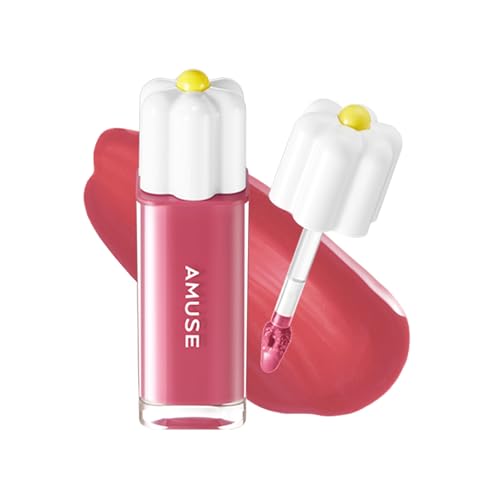 Amuse SEOUL Daisy Flower Dew Tint 12 SUNDAY | 35% High-moisture Water Tint, Long-lasting, Vitamin E Acetate, Moisturizing, No Peel Off, Lip Treatment, Non Sticky, Korean Lip Tint for Dry Lips