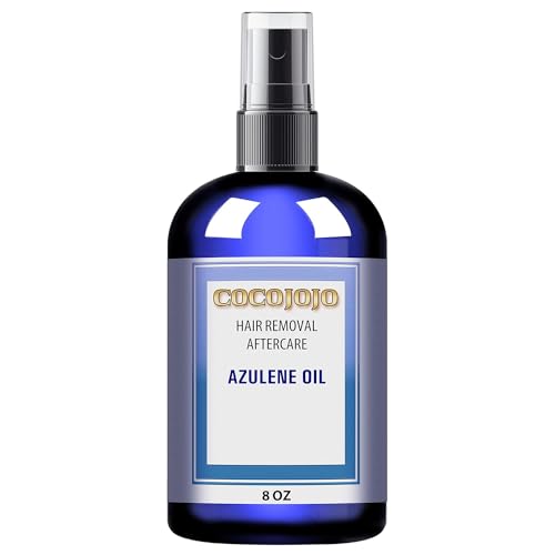 cocojojo Azulene Oil After Waxing Sugaring Soothing Hair Retardant 8 Oz Decreasing Hair Thickness After Hair Removal Natural Delaying Hair Regrowth
