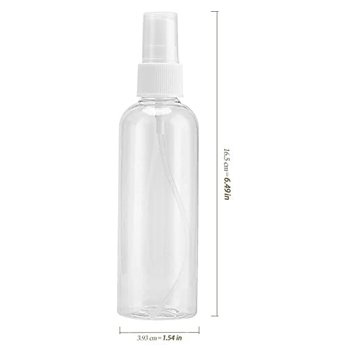 50 PCS 120ml 4oz Clear Spray Bottles, Small Plastic Fine Mist Spray Bottles Bulk, Empty Bottles Refillable Travel Size Containers for Essential Oils, Hair Perfume Liquid