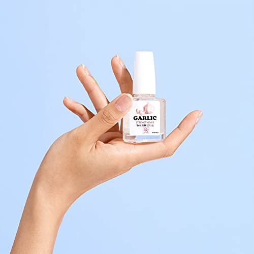 Ruby Kisses Nail Treatment, Garlic Nail Strengthener, Nail Growth & Repair, Strengthening Polish for Thin Damaged Nail, Stops Splits, Chips and Cracks, Infused with Garlic & Vitamin E (1 Pack)