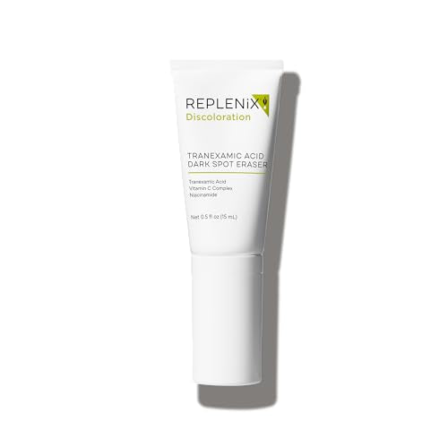Replenix Tranexamic Acid Dark Spot Treatment, Daily Medical-Grade Topical Discoloration Serum for Uneven Skin Tone, Gluten, Paraben, Fragrance & Cruelty Free (0.5 oz)