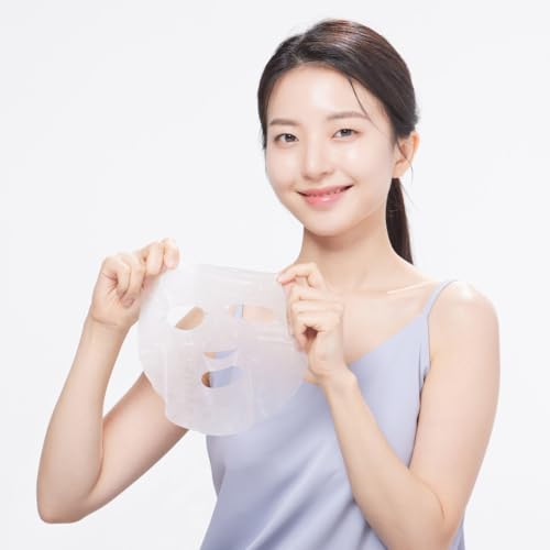 SUPER AQUAGEL OASIS AMPULE MASK | Hydrating, Soothing, Blemish Care | Hyaluronic Acid, Allantoin | Korean Face Mask (5 Count (Pack of 1)
