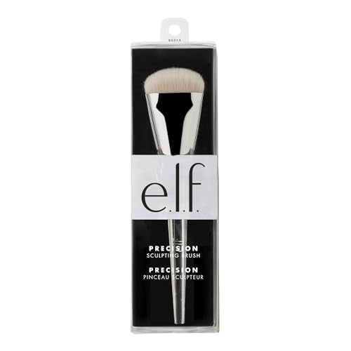 e.l.f. Precision Sculpting Brush, Makeup Brush For Easily Contouring & Sculpting Your Face, Made With Synthetic Bristles, Vegan & Cruelty-Free