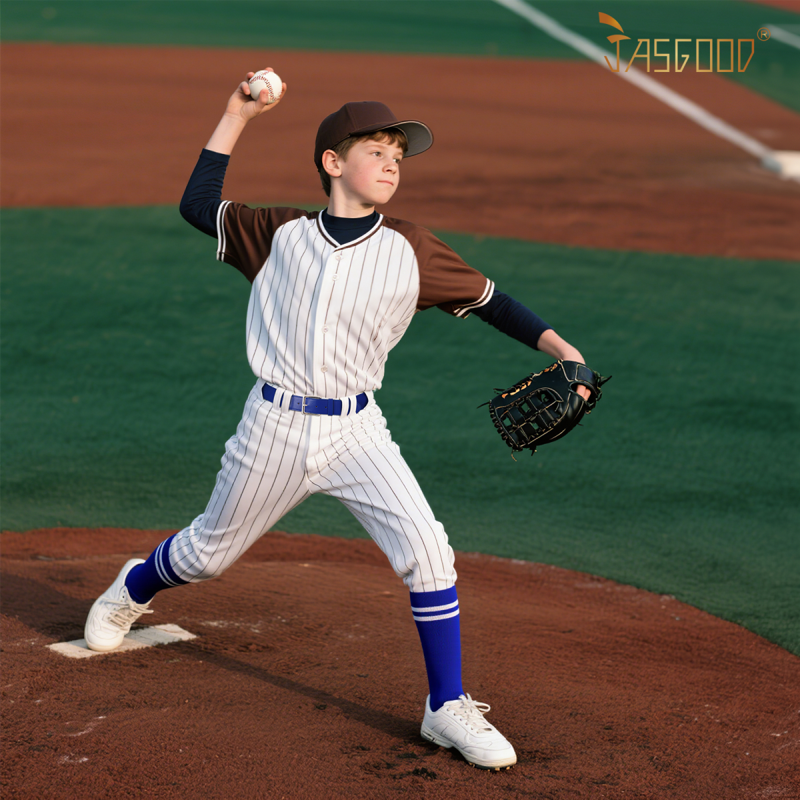 Youth Baseball Socks & Belt Set - Unisex Compression Athletic Gear for Kids & Teens