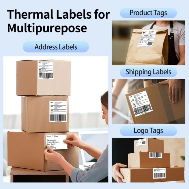 Thermal Shipping Labels 4x6 inches - 500 Pack for Packages & Seals