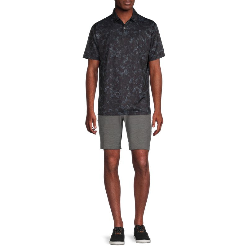 Ben Hogan Camouflage Print Golf Polo Shirt for Men – Short Sleeve, S-5XL, Black, M (Variation)
