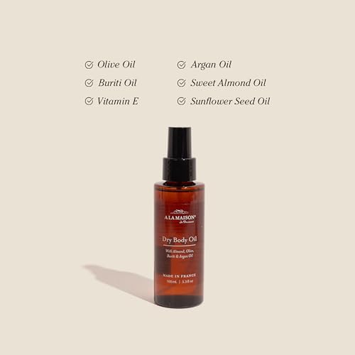 A LA MAISON Amber Collection White Tea & Rose Duo: Shower Oil - 3.3 oz Moisturizing & Fast-Absorbing Body Oil, 8.1 oz Hydrating Body Wash Alternative