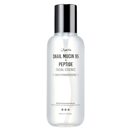 Snail Mucin 95 + Peptide Essence - Advanced Skin Repair Serum for Acne-Prone & Sun-Damaged Skin, Non-Comedogenic Facial Moisturizer with 5-Peptide Complex, Fragrance-Free, Slow-Aging, 4.73 fl.oz.