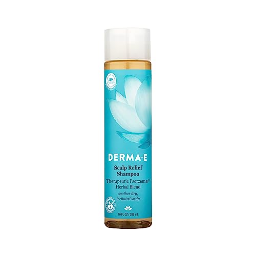 Derma E Scalp Relief Shampoo with Psorzema Herbal Blend ? All Natural Scalp Treatment & Dandruff Shampoo ? Soothes Itchy Scalp and Promotes Scalp Health, 10 Fl oz