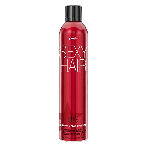 SexyHair Big Spray & Play Harder Firm Volumizing Hairspray | All Day Hold and Shine | Up to 72 Hour Humidity Resistance