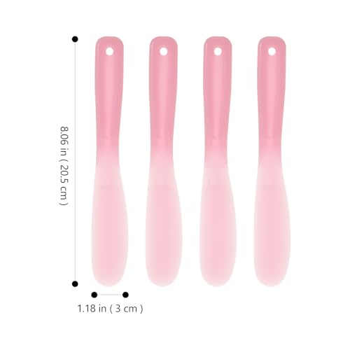 Healifty Makeup Spatula Set 8.07 Inch Silicone Cosmetic Mixing Spatulas for Facial Mask Foundation Creams and Lotions Multifunctional Beauty Tools for Home and Professional Use