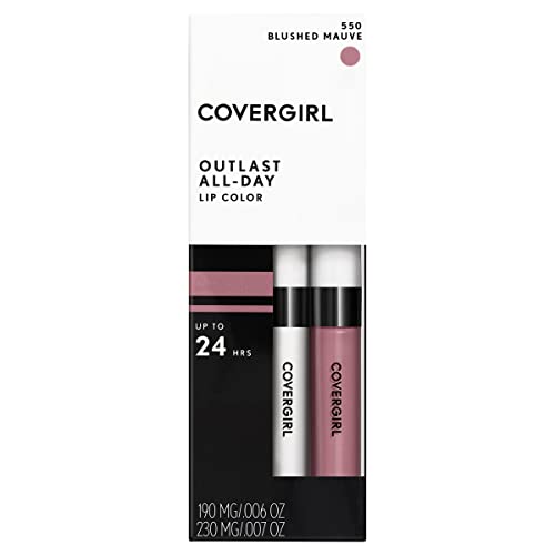 COVERGIRL Outlast All-Day Lip Color With Topcoat, Blushed Mauve (Pack of 2)