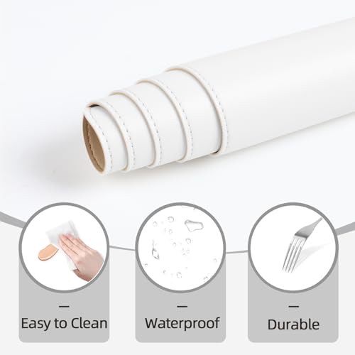 Makeup Mat for Vanity to Protect Desk Top 15.7 x 11.8in, Dual-Sided Makeup Mat, Easy to Clean Desk Pad - Waterproof and Oilproof Vanity Accessories (White and Khaki)