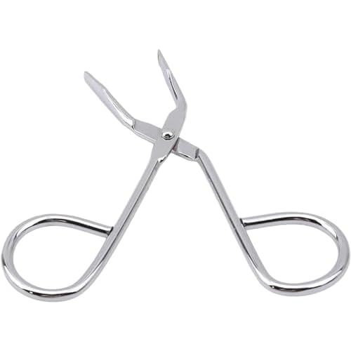 Silver Stainless Steel Eyebrow Scissors Tweezers,Elbow Pliers Clip Scissors,Flat Tip Tweezers Hair Plucker Hair Removal, Shave and Hair Removal for Women and Men Facial Hair