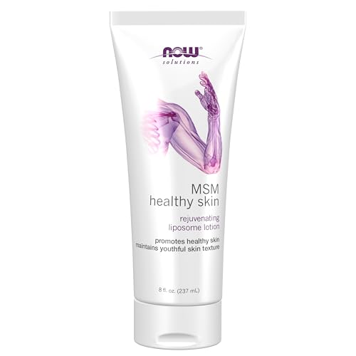 NOW Solutions, MSM Healthy Skin Liposome Lotion, Rejuvenating Cream with Almond Oil and Aloe, 8-Ounce