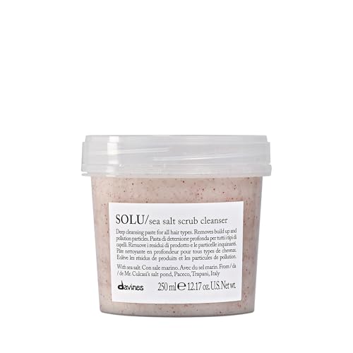 Davines SOLU Sea Salt Scrub Cleanser | Refresh and Clarify Hair and Scalp | Remove Residue And Impurities
