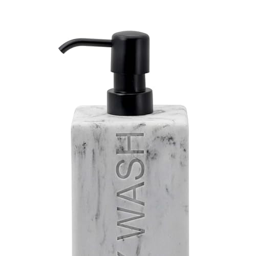 Rectangular Resin Dispenser Premium Bathroom Shampoo Conditioner Body Wash Bottle Modern Refillable Pump Design
