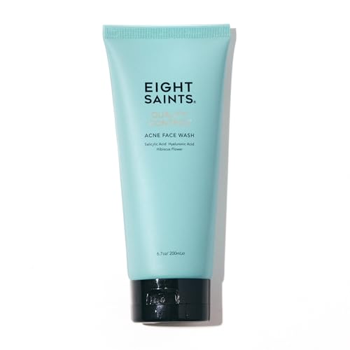 Eight Saints Quality Control Acne Face Wash, Natural & Organic, Reduce Acne and Prevent Future Breakouts, 2% Salicylic Acid, 6.7 Ounces