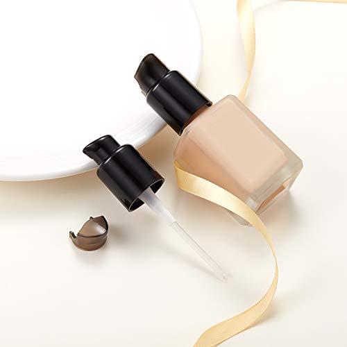 Boao 4 Pcs Replacement Foundation Pump Black Plastic Cosmetic Liquid Make up Bottle Pump Replacement Tool for Foundation Dispenser