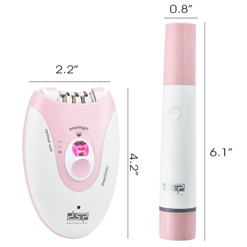 DSP Epilators Hair Removal for Women, Eyebrow Trimmer for Women, 2 Speeds Hair Removal, Facial Hair Trimmer for Legs Face Bikini Arms, Face Shavers
