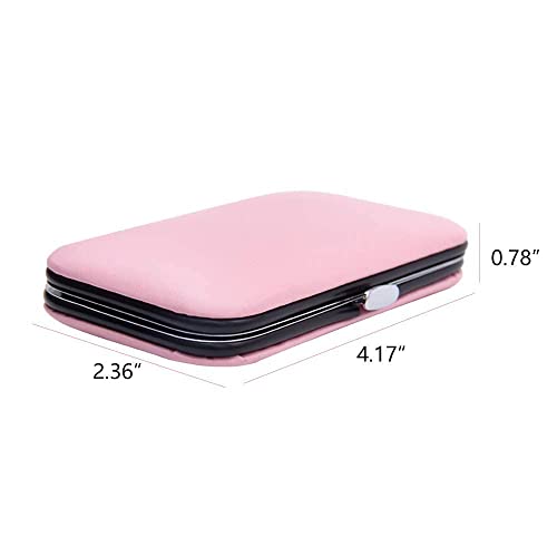 JIASHENG 48 Bottles Universal Clear Gel Nail Polish Organizer Case,Manicure Pedicure Set Stainless Steel Nail Clippers Personal Nail Clipping Tools