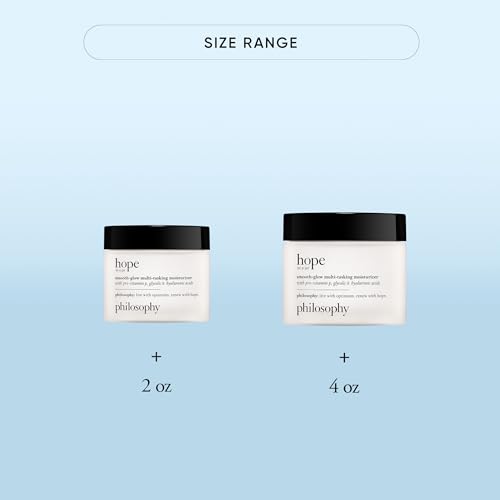 philosophy hope in a jar smooth-glow multi-tasking face moisturizer - with pro-vitamin P, glycolic & hyaluronic acid - provides deep & long-lasting hydration & smoother, radiant skin