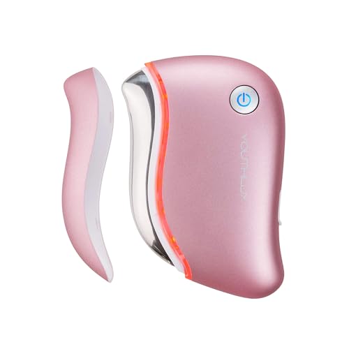 ProSculpt Heated Gua Sha Facial Massager ? Electric Guasha Tool for Face Sculpting, Relaxation & Skincare | Soothing Vibration Facial Massage Tool with Contoured Design (Rose Gold)