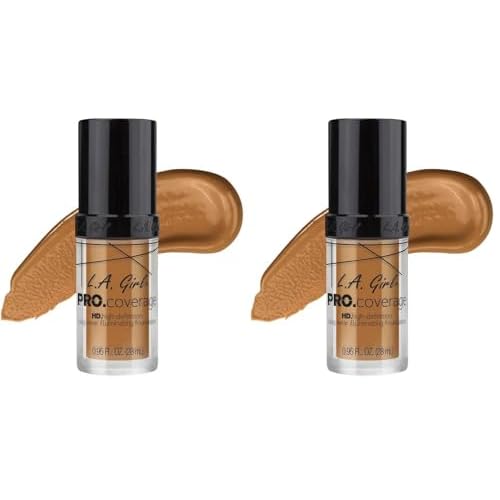 L.A. Girl Pro.Coverage Illuminating Foundation, Bronze GLM651 (Pack of 2)