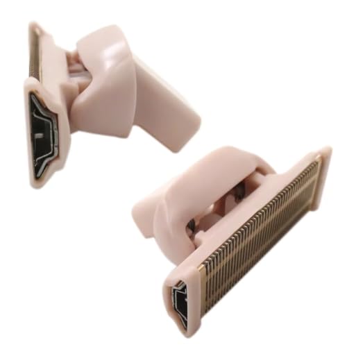 Razor Replacement Heads Replacement for Flawless Nu Razor, Rose Gold Plated Body Replacement Head with Covers (2 Count)