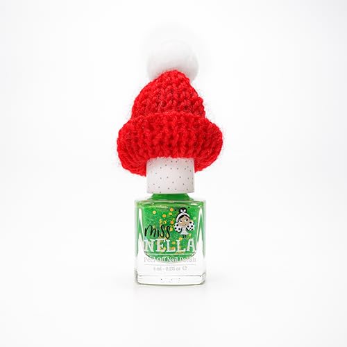 MISS NELLA Christmas Glitters Special Glitter Kids Nail Polish 6 Pack: Sugar Hugs, Jazzberry Jam, Under The Sea, Kiss The frog, Honey Twinkles & Butterfly Wings Peel-off Water Based Formula