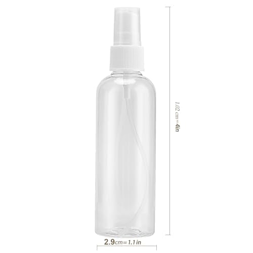 50 PCS 30ml 1oz Clear Spray Bottles, Small Plastic Fine Mist Spray Bottles Bulk, Empty Refillable Travel Size Containers for Essential Oils, Hair Perfume Liquid