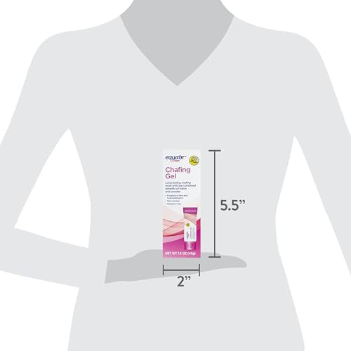 Maker Explorador Equate Chafing Gel Relief - Non-Greasy, Hypoallergenic, Powder, lotion Fragrance/Talc/Paraban Free, 1.5 OZ and Card Gift