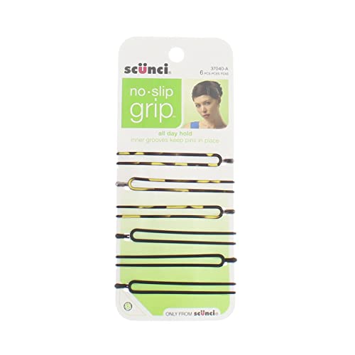 Scunci No-Slip Grip Hair Pins, 6 ct