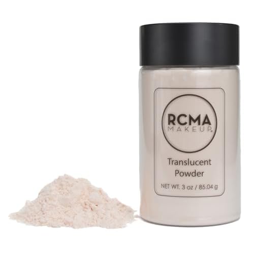 RCMA Makeup Translucent Loose Powder ? Lightweight Setting Powder for Flawless Finish, Shine Control, Natural Matte Look, No Flashback, Oil Control, No Caking or Creasing, Vegan and Cruelty-Free, 3oz